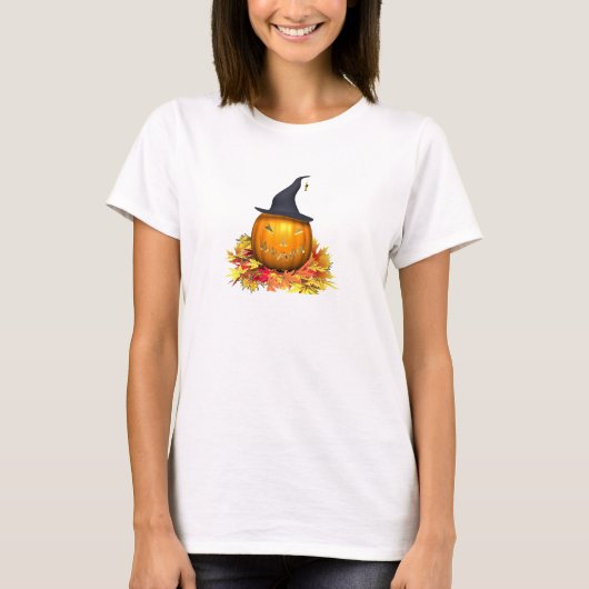Pumpkin & Blätter - T-Shirt (Vorderseite)