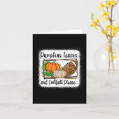 Pumpkin Blätter und Footbyll Bitte Leopard Fall Vi Karte (Gelbe Blume)