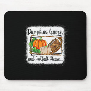 Pumpkin Blätter und Footbyll Bitte Leopard Fall Vi Mousepad