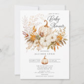 Pumpkin Blossom Babydusche Einladung (Vorderseite)