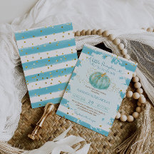 Pumpkin Blue Boy Baby Dusche