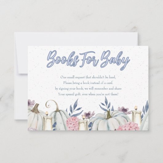 Pumpkin Blue Boy Babyduschbücher für Babykarten Einladung (Vorderseite)