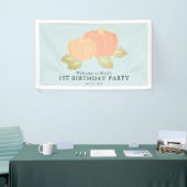 Pumpkin Blue Boy Birthday Willkommen Banner (Messeveranstaltung)