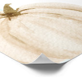 Pumpkin Blue Gingham Baby Dusche Willkommen Poster (Ecke)