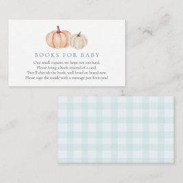 Pumpkin Blue Gingham Books for Baby Enclosure Begleitkarte