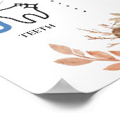 Pumpkin Blue Truck 1. Geburtstag Milestone Zeichen Poster (Ecke)