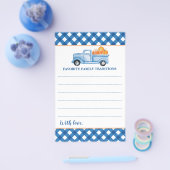 Pumpkin Blue Truck Baby Duwer Familientraditionen Flyer (Einzeln)