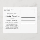 Pumpkin Blue Watercolor Baby Boy Virtual Dusche Einladungspostkarte (Rückseite)