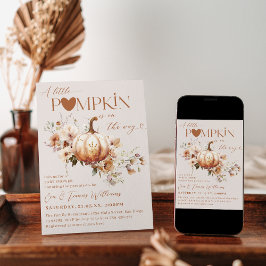 Pumpkin & Blume Boho Fall Babydusche Einladung