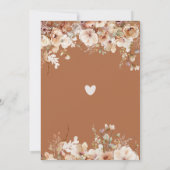 Pumpkin & Blume Boho Fall Babydusche Einladung (Rückseite)