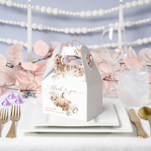 Pumpkin & Blume Boho Fall Babydusche Geschenkschachtel