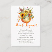 Pumpkin Blume Bouquet Babydusche Buchanfrage Begleitkarte (Vorderseite)