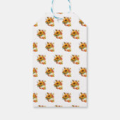 Pumpkin Blume Bouquet Babydusche Geschenkanhänger (Rückseite)