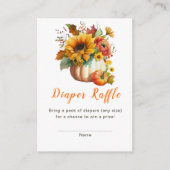 Pumpkin Blume Bouquet Babydusche Windelwanne Begleitkarte (Vorderseite)