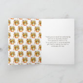 Pumpkin Blume Bouquet Brautparty Dankeskarte (Innenseite)