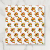 Pumpkin Blume Bouquet Brautparty Geschenkanhänger (Rückseite)