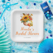 Pumpkin Blume Bouquet Brautparty Pappteller (Party)