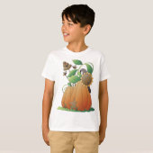 Pumpkin-Blume und Bienen T-Shirt (Vorne ganz)