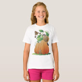 Pumpkin-Blume und Bienen T-Shirt (Vorne ganz)