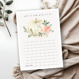 Pumpkin Blush Floral Advice for Mum Baby Showroom Begleitkarte