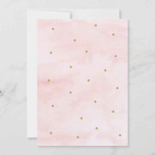 Pumpkin Blush Floral Baby Dusche Einladung (Rückseite)