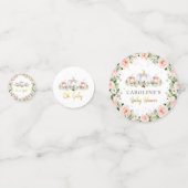 Pumpkin Blush Pink and Gold Baby Dusche Party Konfetti (Vorderseiten)