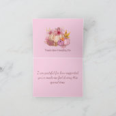 Pumpkin Blush Pink Famed Fall Baby Dusche Dankeskarte (Innenseite)