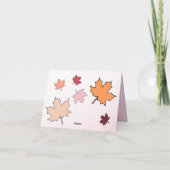Pumpkin Blush Pink Famed Fall Baby Dusche Dankeskarte (Rückseite)
