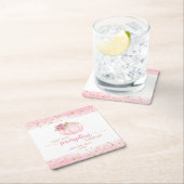 Pumpkin Blush Pink Gold Baby Girl Duft Rechteckiger Pappuntersetzer (Vor Ort)