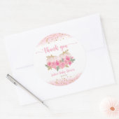 Pumpkin Blush Pink Gold Baby Girl Duft Runder Aufkleber (Umschlag)