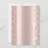 Pumpkin, Blütendusche, Rose Gold-Sparkle-Kinderdus Einladung (Rückseite)