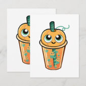 Pumpkin Boba Jellyfish Begleitkarte (Vorne/Hinten)