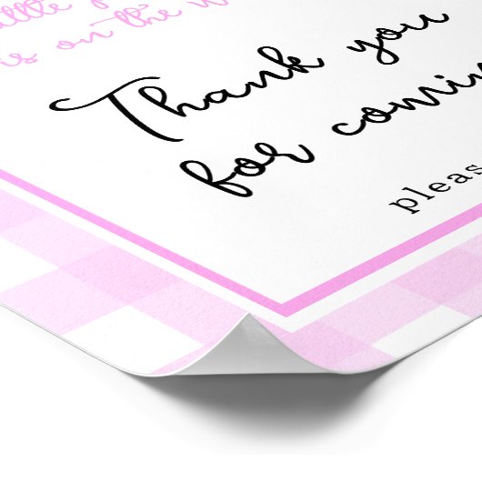 Pumpkin-Bogen-Babydusche - Danke Poster (Ecke)