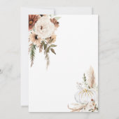 Pumpkin Boho Arch Geburtstag 30. Abendessen Party Einladung (Rückseite)