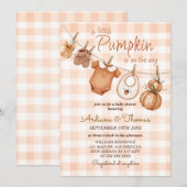 Pumpkin Boho Baby Shower Einladung (Vorne/Hinten)