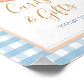 Pumpkin Boho Blue Gingham Cards & Gifts Poster (Ecke)