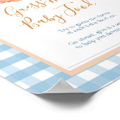 Pumpkin Boho Blue Gingham raten das Baby Food Poster (Ecke)