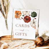 Pumpkin Boho Fall Cards und Giftzeichen Poster