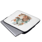 Pumpkin Boho Floral Laptopschutzhülle (Vorne Knopf)