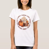 Pumpkin Bonfire Gemütliches Herbstdesign T-Shirt (Vorderseite)