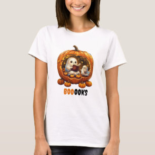 Pumpkin Book Reader Shirt   Halloween Costume T-Sh