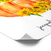 Pumpkin Books Gift Baby Shower Poster (Ecke)