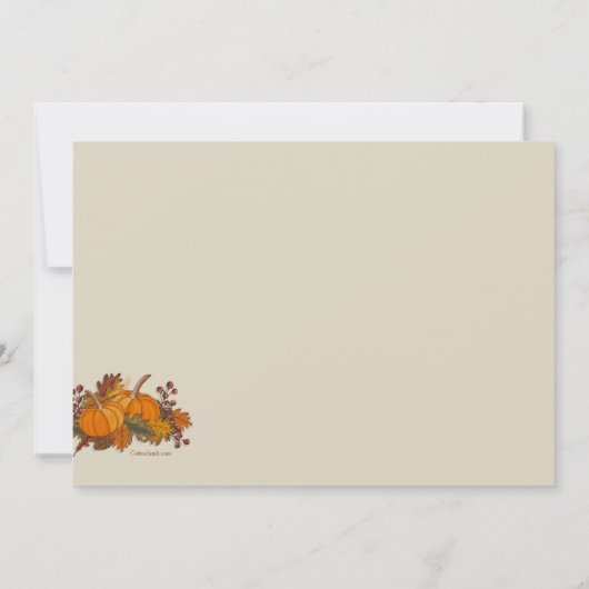 Pumpkin Border Einladung (Rückseite)