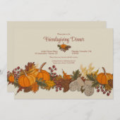 Pumpkin Border Einladung (Vorne/Hinten)