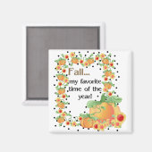 Pumpkin Border - Fall Mein Lieblingsmagnet Magnet (Vorderseite/Rückseite)