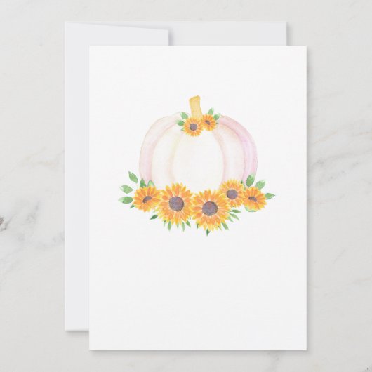 Pumpkin Botanical Couples Kinderdusche Einladung (Rückseite)