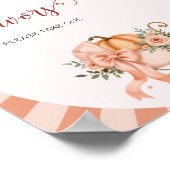 Pumpkin Bow Baby Shower Favoriten Tafelschildkröte Poster (Ecke)