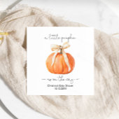 Pumpkin Bow Baby Shower Napkin Serviette