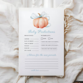 Pumpkin Bow Blue Baby Dusche Vorhersageberatung