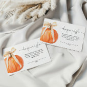Pumpkin Bow Diaper Raffle Card Begleitkarte